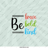 Brave Bold Kind Pocket Mirror, Inspirational Quote Compact Mirror, Positive Affirmation Gift, Motivation Phrase Portable Mirror - Tawshia