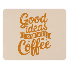 Good Ideas Start With Coffee Mousepad, Office Decor, Coffee Lover Gift, Computer Accessory, Work From Home, Desk Mat, Mouse Pad - Tawshia