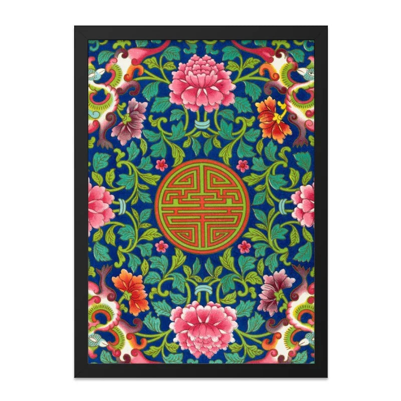 Chinese Floral Wall Art, Asian Inspired Decor, Peony Flower Print, Oriental Design, Botanical Art Print, Home Decor Wall Art - Tawshia