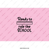 Back to School Tumbler, Ready to Rule the School, Teacher Tumbler, Student Gift, School Ruler Tumbler, Pink Tumbler, Gift For Teacher - Tawshia