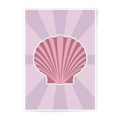 Pink Seashell Photographic Print, Beach House Decor, Coastal Art, Nautical Wall Art, Summer Home Decoration, Ocean Theme Poster, Gift - Tawshia