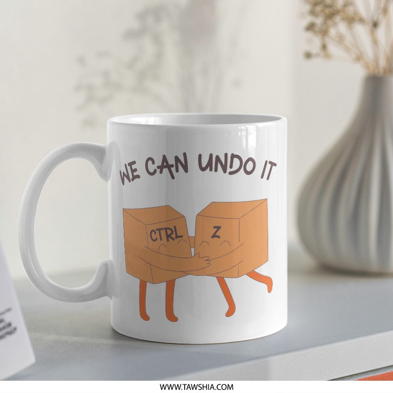 Undo It Mug, Ctrl Z Hug Mug, Programmer Gift, Computer Keyboard Key, Funny Gift, Unique Coffee Mug, Coder Mug, Gift for Developers - Tawshia