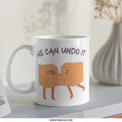 Undo It Mug, Ctrl Z Hug Mug, Programmer Gift, Computer Keyboard Key, Funny Gift, Unique Coffee Mug, Coder Mug, Gift for Developers - Tawshia