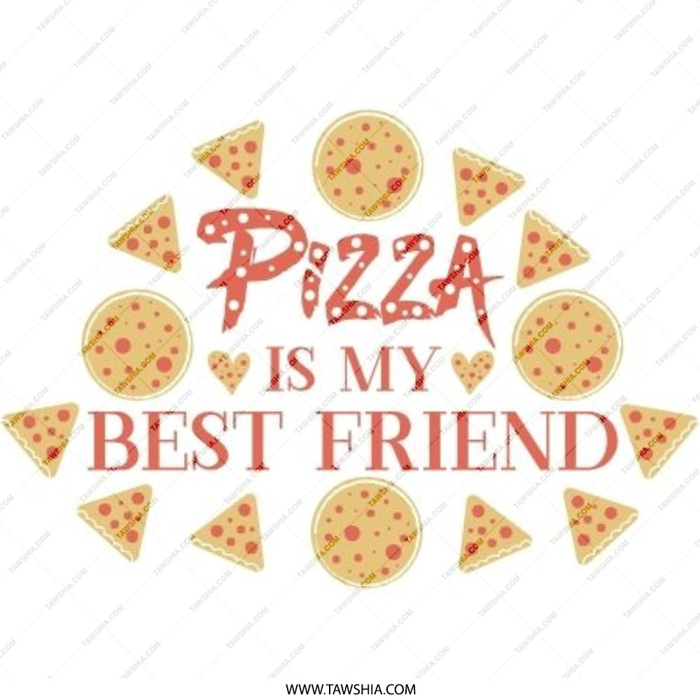 Pizza is My Best Friend Pinback Button, Food Lover, Pizza Slice, Pizza Pie, Circle Button, Quirky Button, Trendy Pin, Friend Gift - Tawshia