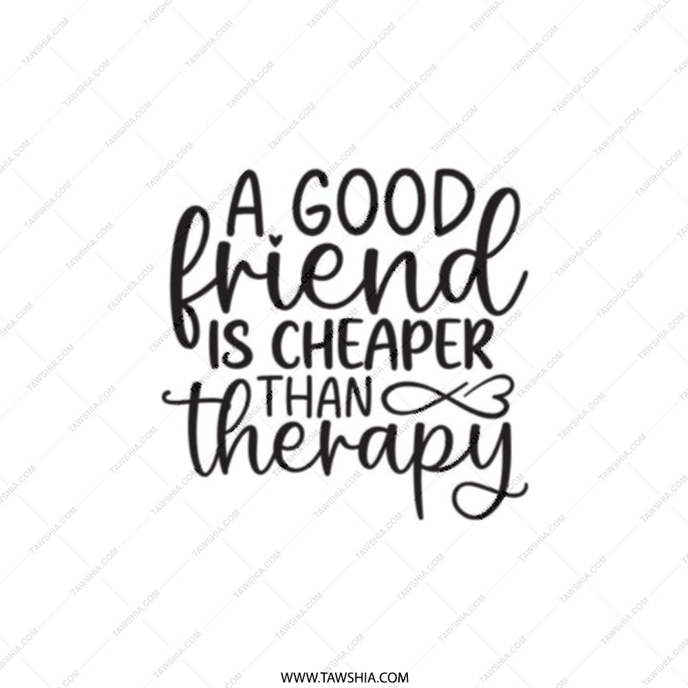 Good Friend Cheaper Than Therapy Pocket Mirror, Funny Friend Gift, Friendship Quote, Cute Compact Mirror, Best Friend Present - Tawshia