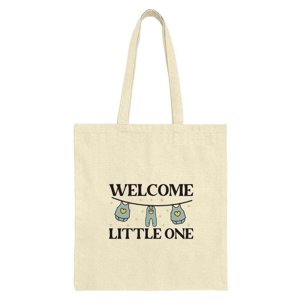 Welcome Little One Tote Bag, Baby Shower Gift Idea, Newborn Arrival Celebration, Cute Baby Clothes, New Parent Present - Tawshia