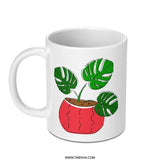 Monstera Mug, Plant Lover Gift, Trendy Home Decor, Houseplant Gift, Coffee Mug, Tea Mug, Unique Mug, Plant Mug, Tropical Mug - Tawshia