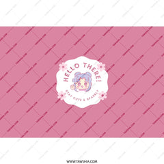 Cute Anime Girl Tumbler, Hello There Tumbler, Kawaii Tumbler, Stay Cute Tumbler, Sparkly Tumbler, Pink Tumbler, Gift for Girl - Tawshia