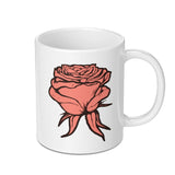 Rose Mug, Floral Coffee Mug, Botanical Tea Cup, Flower Lover Gift, Garden Mug, Rose Design Mug, Pretty Mug, Unique Mug, Drinkware, Gifts - Tawshia