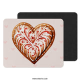 Gingerbread Heart MousePad, Cute Holiday Mousepad, Valentine's Day Decor, Sweet Treat Mouse Pad, Fun Desk Accessories, Office Gift - Tawshia
