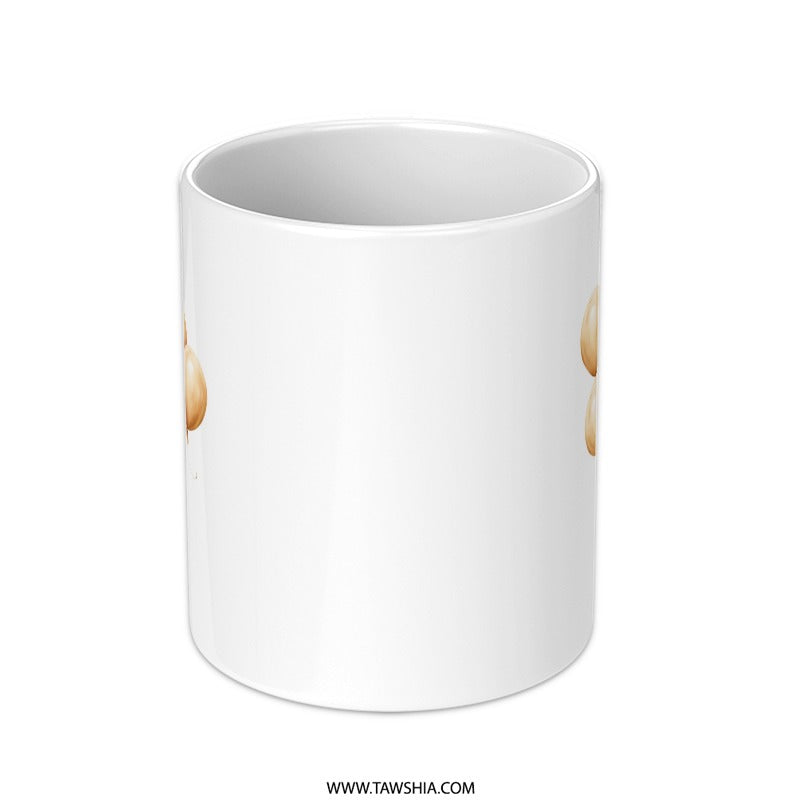 Golden Balloon Mug, Celebration Mug, Birthday Party, Party Balloons, Gift for Her, Gift for Him, Decorative Mug, Special Occasion - Tawshia