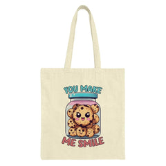 Cookie Tote Bag, You Make Me Smile, Cute Cookie Jar, Sweet Treat, Kawaii Design, Gift Idea, Everyday Bag, Unique Tote, Shopping Bag - Tawshia