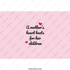 Mother's Heart Tumbler, Mom Gift, Heartbeat, Gift for Mom, Mother's Day Gift, Sentimental Gift, Personalized Tumbler, Unique Gift - Tawshia