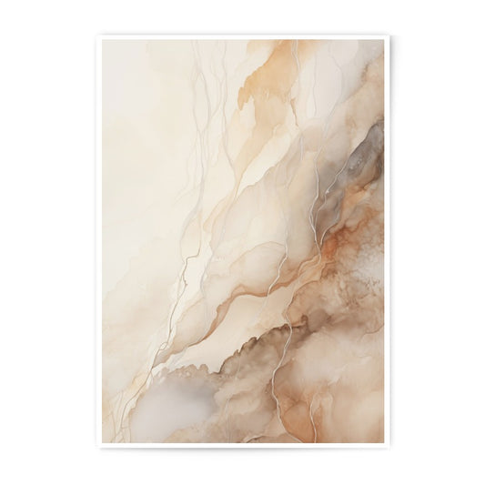 Beige Abstract Art Photographic Print, Neutral Watercolor Home Decor, Modern Wall Art, Earth Tone Fine Art Print, Minimalist Art Decor - Tawshia