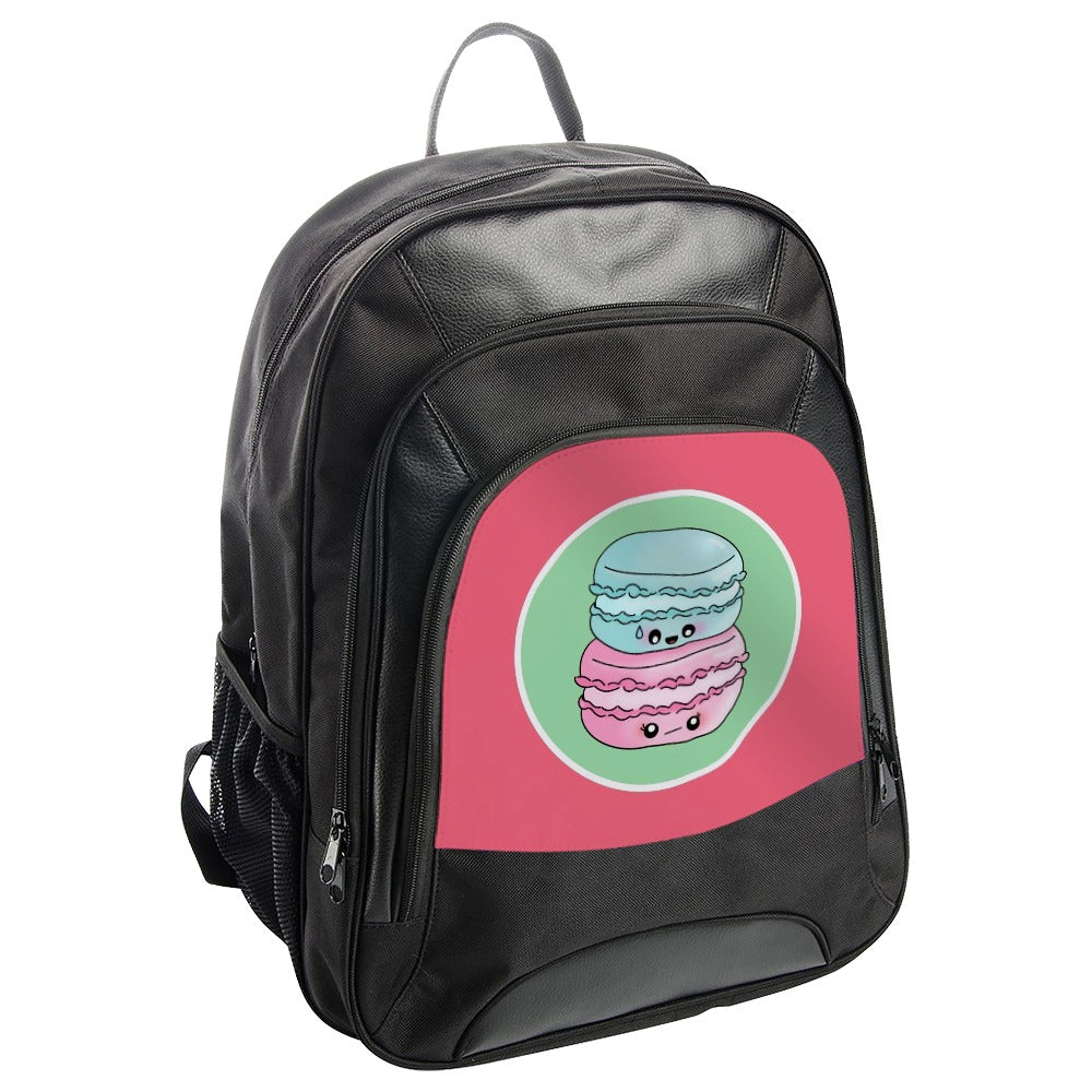 Cute Macaron Backpack, Kawaii Food Backpack, Stacked Macaron, Sweet Treat, Colorful Backpack, Pastel Colors - Tawshia