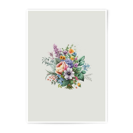 Floral Photographic Prints, Watercolor Flower Bouquet Art, Botanical Wall Decor, Colorful Home Decor, Gift for Her - Tawshia