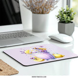 Purple Lemonade Mouse Pad, Floral Drink, Summer Desk Decor, Cute Workspace Accessories, Lemon Decor - Tawshia