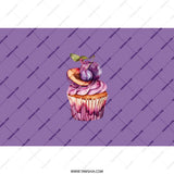 Plum Cupcake Tumbler, Fruit Tumbler, Purple Tumbler, Foodie Gift, Dessert Lover, Cupcake Art, Stylish Drinkware, Unique Tumbler Design - Tawshia