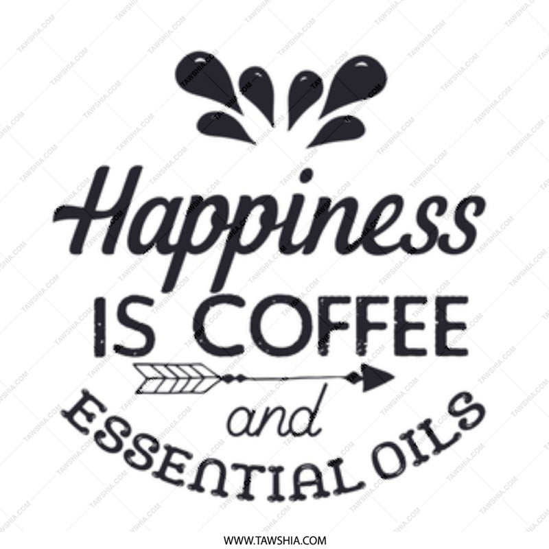 Happiness is Coffee Mug, Essential Oil Mug, Coffee Lover Gift, Aromatherapy Mug, Funny Mug, Cute Mug, Gift for Her, Self Care Mug - Tawshia