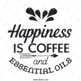 Happiness is Coffee Mug, Essential Oil Mug, Coffee Lover Gift, Aromatherapy Mug, Funny Mug, Cute Mug, Gift for Her, Self Care Mug - Tawshia