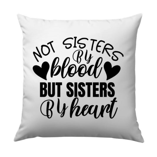 Sister Pillow, Sisters by Heart Throw Pillow, Best Friend Gift, Friendship Pillow, Soul Sister Gift, Birthday Gift, Sister in Law - Tawshia