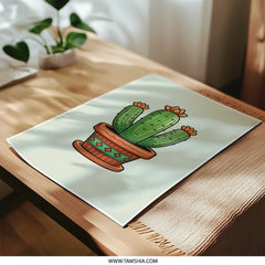 Cactus Photographic Prints, Potted Plant Art, Southwestern Decor, Desert Plant Illustration, Home Decor, Cactus Lover Gift - Tawshia