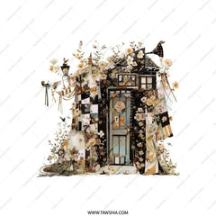 Floral House Pillow, Whimsical Home Decor Pillow, Unique Accent Pillow, Housewarming Gift Idea, Bohemian Pillow Decor, Artistic Living Room - Tawshia