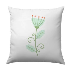 Floral Pillow, Flower Throw Pillow, Green Flower Design Cushion, Botanical Decor, Home Accent Pillow, Decorative Pillows, Couch Pillow - Tawshia