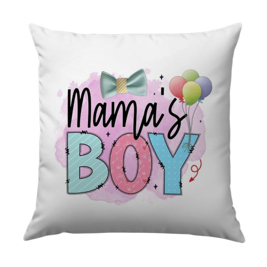 Mama's Boy Pillow, Cute Baby Boy Decor, Watercolor Pillow, Nursery Decor, New Mom Gift, Baby Shower Gift, Boy Birthday Party Pillow - Tawshia
