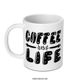 Coffee Is Life Mug, Funny Coffee Mug, Coffee Lover Gift, Morning Coffee Mug, Unique Mug Design, Hot Beverage Mug, Gift Idea Mug - Tawshia