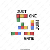 Just One More Game Pocket Mirror, Gaming Lover Gift, Video Game Addict Present, Gamer Girl Gift, Unique Makeup Mirror, Tetris Puzzle Fan - Tawshia