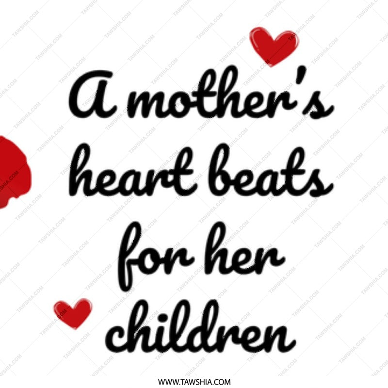 Mother's Heart Mug, Gift for Mom, Mom Coffee Cup, Mothers Day Gift, Heartbeat Mug, Mom Birthday, Motherhood Gift, Children Mug - Tawshia