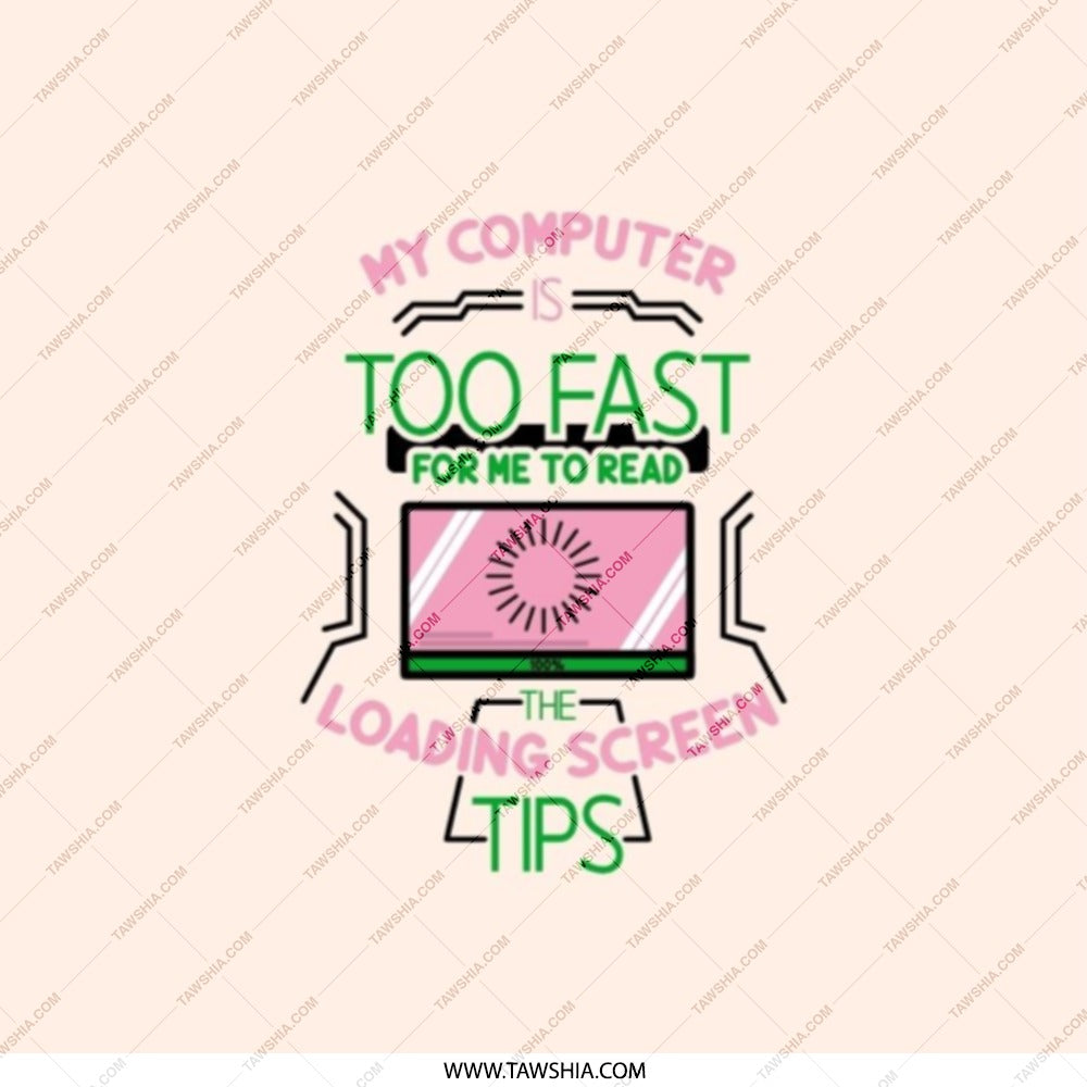 Funny Computer Pocket Mirror, Fast Computer Gift, Loading Screen Tech Gift, Novelty Mirror, Geeky Gift, Tech Humor - Tawshia