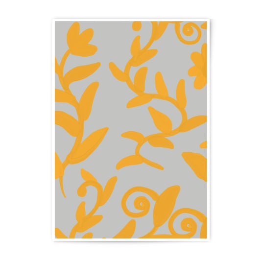 Floral Photographic Print, Golden Yellow Botanical Art, Abstract Floral Decor, Trendy Home Decor, Flower Print, Wall Art, Floral Art - Tawshia