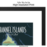 Channel Islands Wall Art, National Park Print, Kayak Art Print, California Travel Poster, Vacation Souvenir, Home Decor, Framed Art - Tawshia