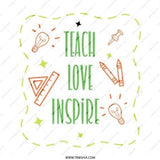 Teach Love Inspire Pinback Button, Teacher Appreciation Gift, Educational Button, School Pin, Teacher Present, Thank You Teacher Button - Tawshia