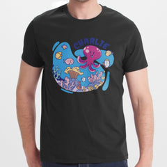 Charlie Octopus and Fish Cartoon T-shirt product type