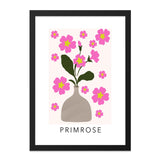 Primrose Flower Wall Art, Floral Print, Pink Flower Art, Botanical Art Print, Home Decor, Modern Wall Decor, Minimalist Wall Art - Tawshia