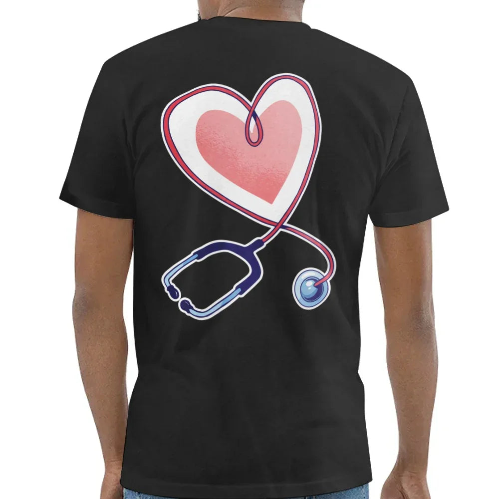 Heart and Stethoscope Design T-Shirt product type