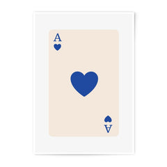 Ace of Hearts Photographic Print, Playing Card Wall Art, Minimalist Card Decor, Unique Card Player Gift, Casino Game Room Art Print - Tawshia