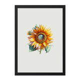 Sunflower Wall Art, Floral Art Print, Botanical Wall Decor, Yellow Flower Print, Flower Art, Home Decor, Nature Inspired Art - Tawshia