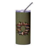 Books Wreath Tumbler, Reader Gift, Book Lover Tumbler, Literary Tumbler, Librarian Gift, Teacher Appreciation, Books Tumbler - Tawshia