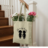 She is My Bestie Tote Bag, Best Friend Gift, Friendship Tote, Bestie Tote Bag, Gift for Her, BFF Bag, Girlfriends Tote Bag - Tawshia