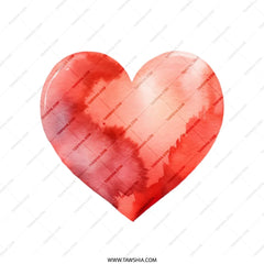 Watercolor Heart Tote Bag, Valentines Day Gift, Artistic Heart Design, Gift for Her, Everyday Bag, Reusable Shopping Bag - Tawshia