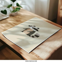 Cute Raccoon Photographic Prints, Nursery Wall Art, Animal Art, Kids Room Decor, Baby Shower Gift, Cartoon Raccoon Print - Tawshia