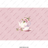 Tea Party Tumbler, Floral Tumbler, Teapot Tumbler, Flowers Tumbler, Drink Tumbler, Unique Tumbler, Gift Tumbler, Tea Lover Gift - Tawshia