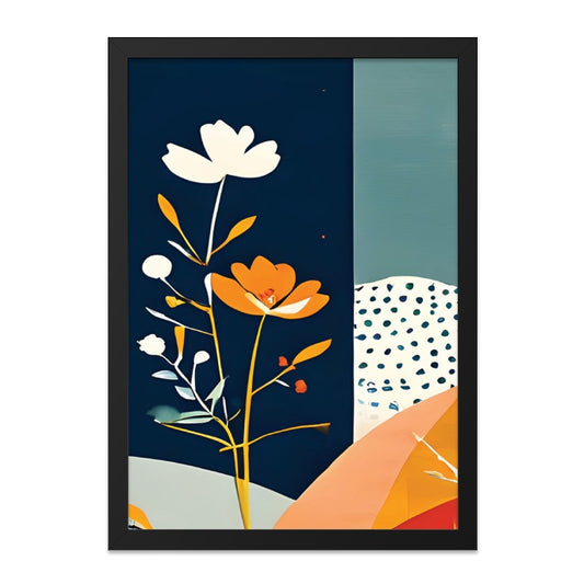 Modern Floral Wall Art, Abstract Flower Print, Botanical Illustration, Colorful Home Decor, Unique Art Design - Tawshia