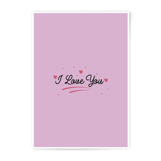 I Love You Photographic Prints, Minimalist Art Prints, Pink Wall Decor, Love Saying Prints, Home Decor, Modern Art Prints, Gift Idea - Tawshia