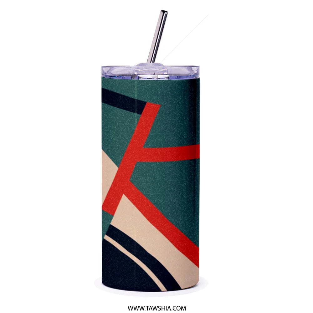 Stylish Geometric Multi-color Pattern Tumbler product