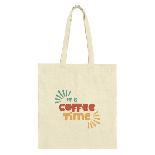 Coffee Time Tote Bag, Caffeine Lover Gift, Quote Tote Bag, Everyday Carry Bag, Trendy Tote Bag, Reusable Shopping Bag, Book Lover Tote Bag - Tawshia